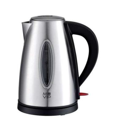 Muvip Hervidor de Agua Electrico 2200W - Capacidad 1.7L - Cuerpo de Acero Inoxidable - Indicador de Nivel - Base Giratoria