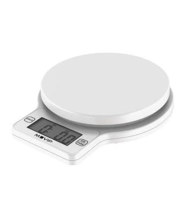Muvip Round Kitchen Bascula de Cocina Digital - Sensor de Alta Precision - Apagado Automatico - Peso Max. 5kg
