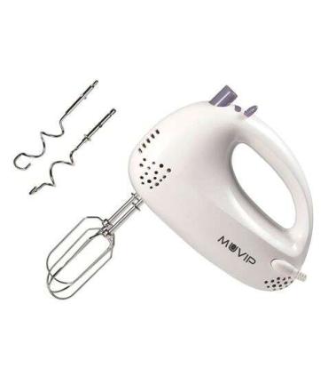 Muvip Batidora Amasadora de Mano para Reposteria 200W - 5 Velocidades - 2 Conjuntos de Varillas - Boton Turbo
