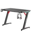 Muvip PRO300 Mesa Gaming Fibra de Carbono con Luz RGB - Solida - Gran Superficie - Portavasos - Gancho para Auriculares - Medida