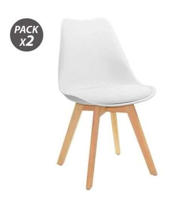 Muvip Pack 2 Sillas Design D200 - Color Blanco