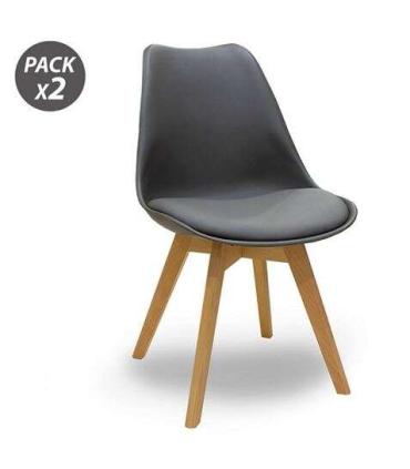 Muvip Pack 2 Sillas Design D200 - Color Gris
