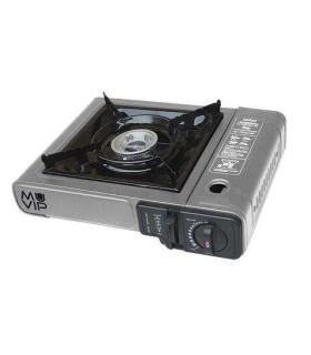 Muvip Cocina de Gas Portatil 1 Fuego - Encendido Automatico - Quemador de Aluminio - Valvula Doble Sellado - Maleta de Transport