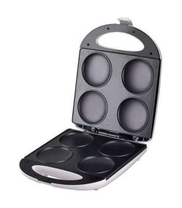 Muvip Arepera 1400W - Capacidad para 4 Arepas de 10cm aprox. - Recubrimiento Antiadherente - Asa Tacto Frio