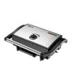 Muvip Sandwichera Inox Placa Grill 1500W - Temperatura Regulable - Placa Superior Basculante - Presion Uniforme - Asa Tacto Frio
