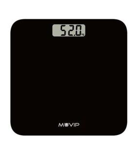 Muvip Bascula Digital de Baño - Capacidad 180Kg - Sensores Alta Precision - Color Negro