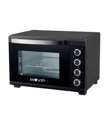 Muvip Horno 2000W 48L - Regulador de Temperatura 100º-230º - Exterior de Acero con Revestimiento - Selector de Tiempo - Puerta..