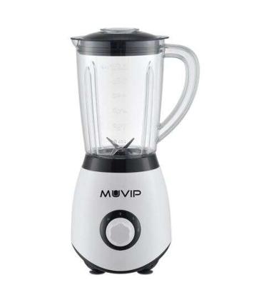 Muvip Batidora de Vaso 1300W 1.5L - 2 Velocidades - Chuchillas de Acero Inoxidable - Funcion Pica Hielo - Bloqueo de Seguridad