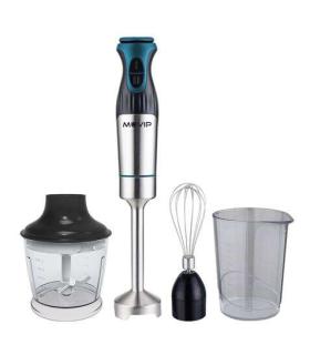 Muvip Batidora de Mano Inox 1200W + Accesorios - 2 Velocidades - Control de Velocidad - Cuerpo de Acero Inoxidable