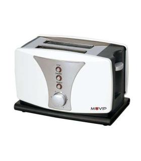 Muvip Top Design Tostadora de Pan 800W - Capacidad para 2 Rebanadas - 6 Niveles de Tostado - Funcion Calentar, Descongelacion..