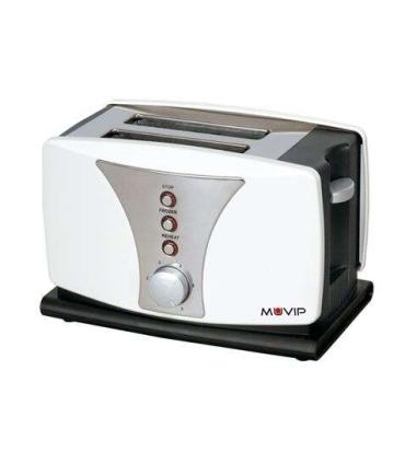 Muvip Top Design Tostadora de Pan 800W - Capacidad para 2 Rebanadas - 6 Niveles de Tostado - Funcion Calentar, Descongelacion..