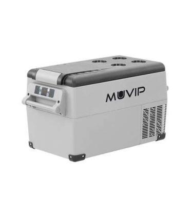 Muvip Nevera Portatil de Compresor 31L - Proteccion Bateria Vehiculo - Luz LED - Temperatura -20º/+20º - Conexion 12/24/220V ..