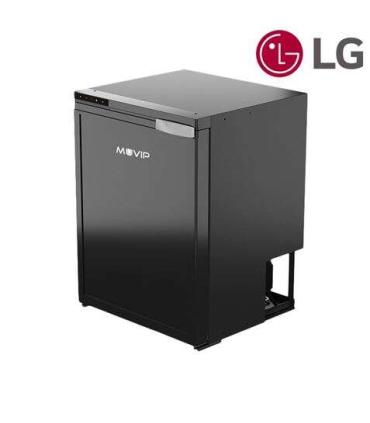 Muvip Nevera Fija con Compresor LG 65L - Conexion 12/24/220V - Consumo 60W - Proteccion Bateria Vehiculo - Luz LED Interior - Te
