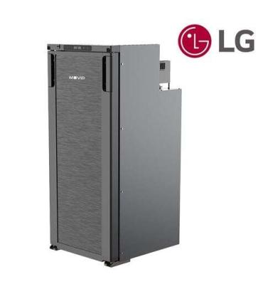 Muvip Nevera Fija con Compresor LG 90L - Conexion 12/24/220V - Proteccion de Bateria - Luz LED - Control de Temperatura - Doble.