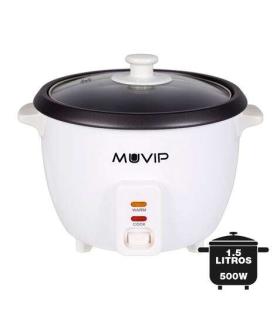 Muvip Arrocera - Capacidad 1.5 Litros - Potencia 500W - Sistema de Coccion y Calentamiento - Recipiente Interior de Aluminio Ant