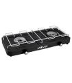 Muvip Cocina de Gas 2 Fuegos con Parrilla Desmontable - Base Antideslizante - Color Negro