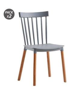 Muvip Pack 2 Sillas Design D800 - Color Gris