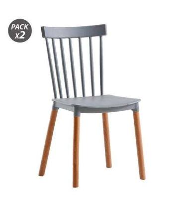 Muvip Pack 2 Sillas Design D800 - Color Gris