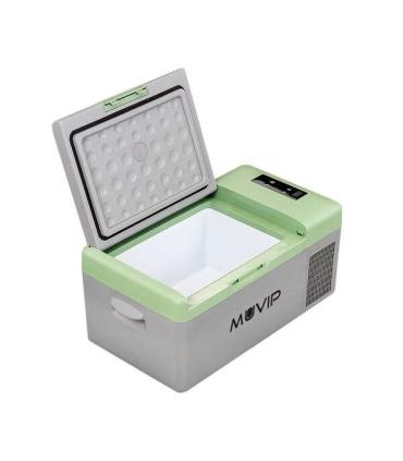 Muvip Nevera de Compresor Portatil 15 Litros 50W - Asas de Transporte - Compresor Silencioso - Color Gris