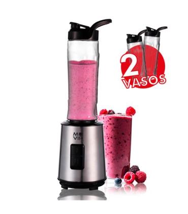 Muvip Batidora Smoothie 300W Inox 2 Vasos 600ml - Color Varios