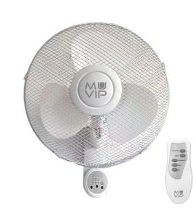 Muvip Ventilador de Pared - 45W - 3 Velocidades - Mando a Distancia - Color Blanco