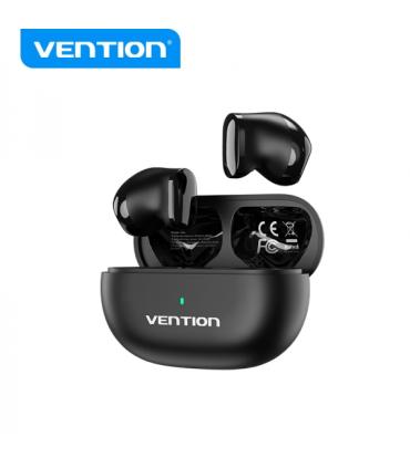 Vention Auriculares Bluetooth 5.3 con Estuche de Carga - 6h Autonomia - Tiny T12 - Color Negro
