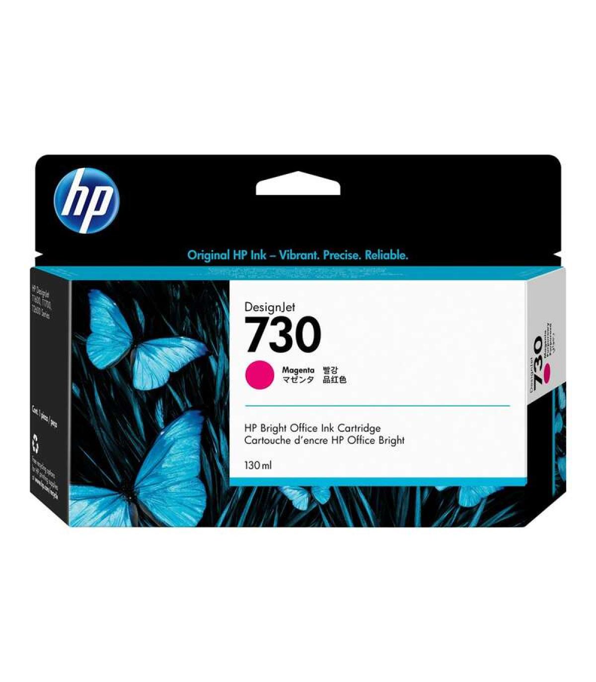 HP 730 Magenta Cartucho de Tinta Original - P2V63A