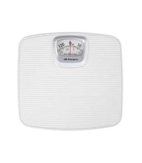 Orbegozo PB 2011 Bascula de Baño Mecanica Elegante y Practica - Superficie Antideslizante - Diseño Compacto - Capacidad de 130..