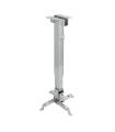 Tooq Soporte Universal de Techo para Proyector - Inclinable y Giratorio - Peso Max 20Kg - Color Plata