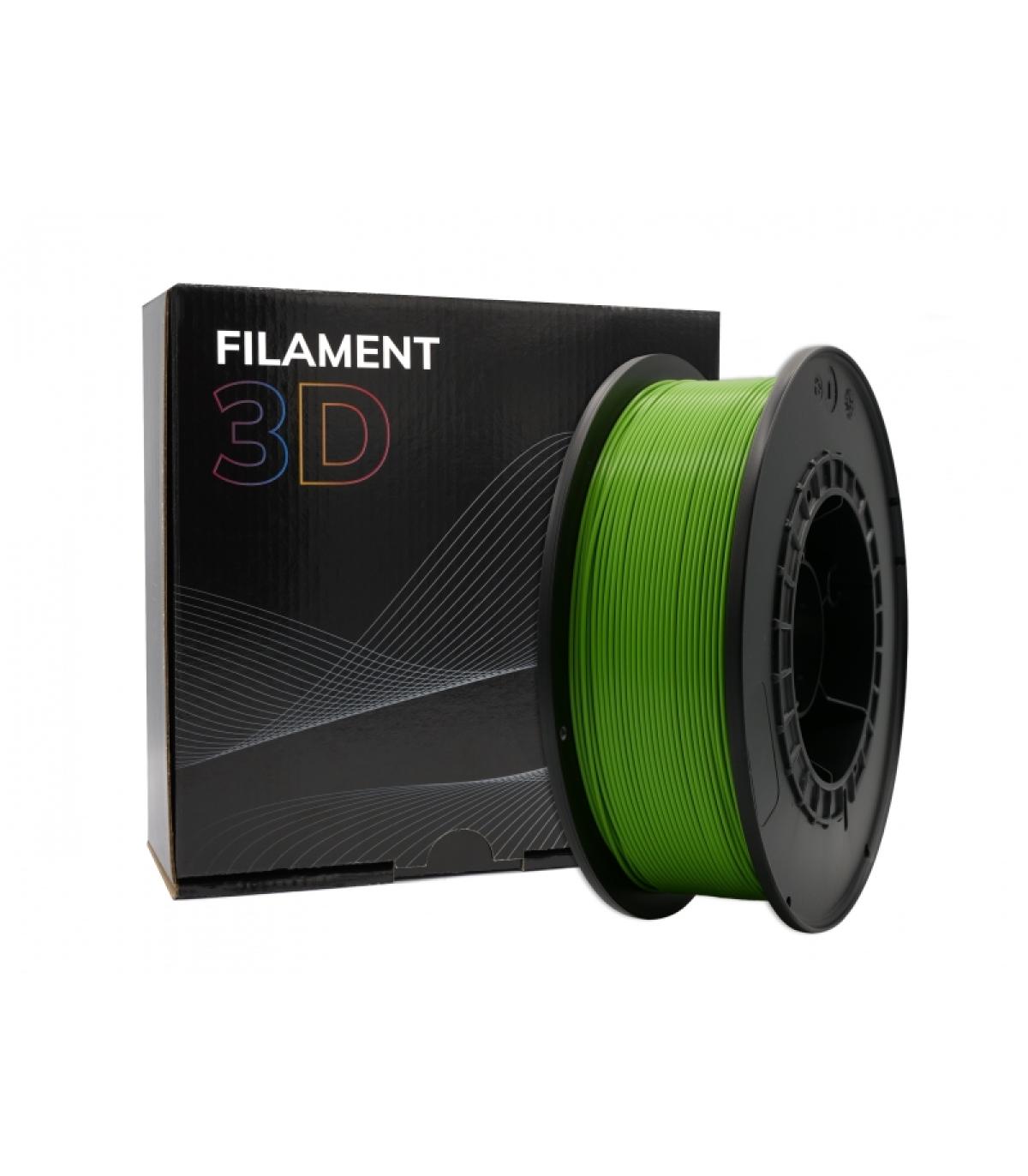 Filamento 3D PLA - Diametro 1.75mm - Bobina 1kg - Color Verde Manzana