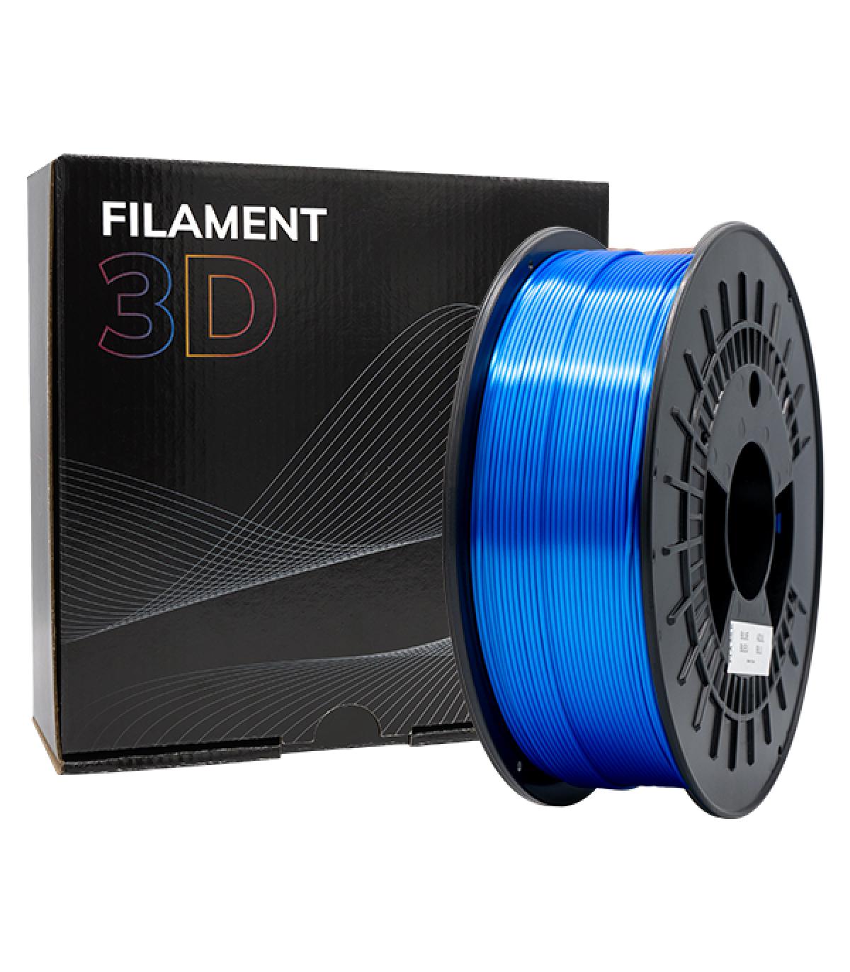 Filamento 3D PLA SILK - Diametro 1.75mm - Bobina 1kg - Color Azul