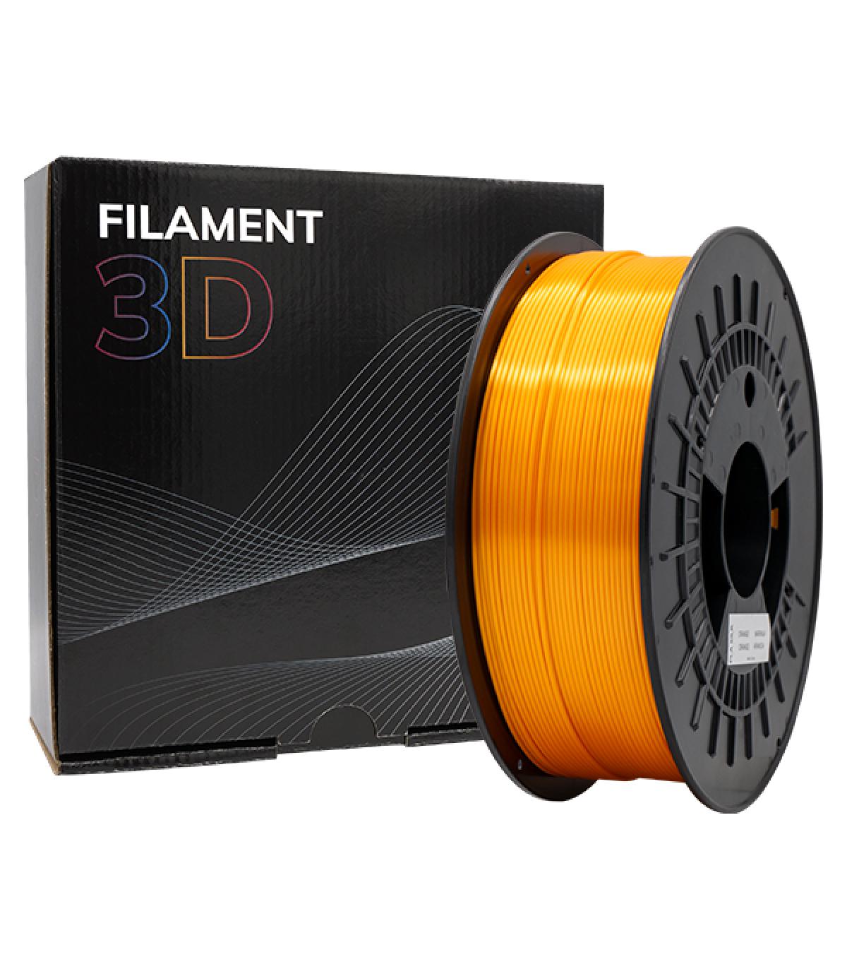 Filamento 3D PLA SILK - Diametro 1.75mm - Bobina 1kg - Color Naranja