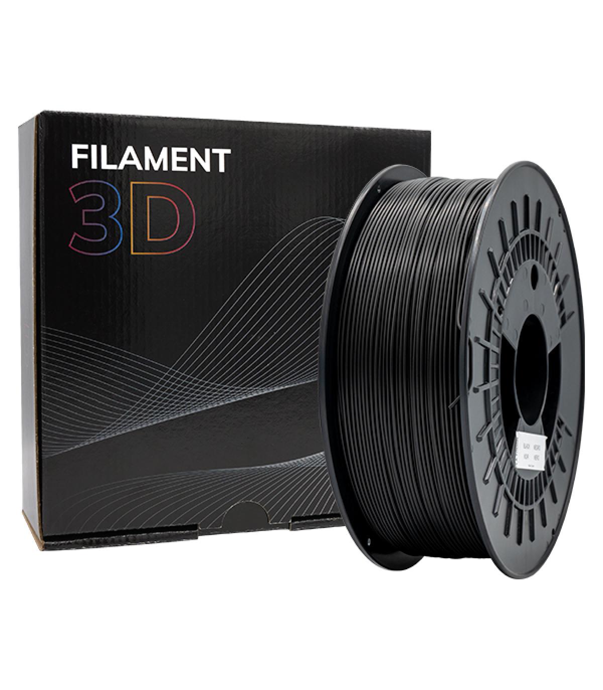 Filamento 3D PLA TOUGH - Diametro 1.75mm - Bobina 1kg - Color Negro