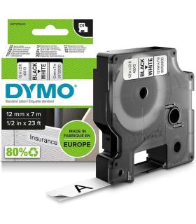 Dymo D1 45013 Cinta de Etiquetas Original para Rotuladora - Texto negro sobre fondo blanco - Ancho 12mm x 7 metros - S0720530
