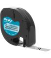 Dymo LetraTag S0721530 Cinta de Etiquetas Original para Rotuladora - Texto negro sobre fondo transparente - Ancho 12mm x 4 metro