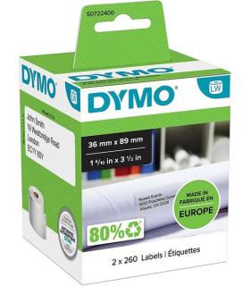 Dymo LW 99012 Etiquetas Originales de Direccion Grandes Autoadhesivas - 36x89mm - 520 Unidades - S0722400