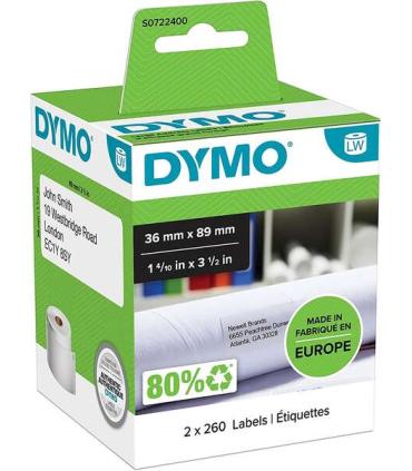 Dymo LW 99012 Etiquetas Originales de Direccion Grandes Autoadhesivas - 36x89mm - 520 Unidades - S0722400