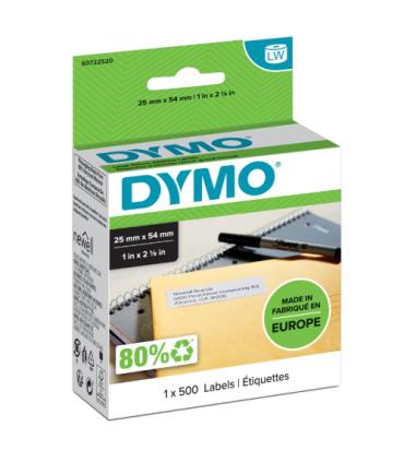 Dymo LabelWriter 11352 Etiquetas Originales Multiusos Autoadhesivas - 25x54mm - 500 Unidades - S0722520