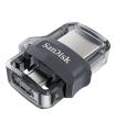 Sandisk Ultra Dual Drive m3.0 Memoria USB 3.0 y Micro USB 32GB - Hasta 150MB/s de Lectura - Color Transparente/Negro (Pendrive)
