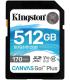 Kingston Tarjeta SDXC 512GB UHS-I U3 V30 Clase 10 170MB/s Canvas Go Plus