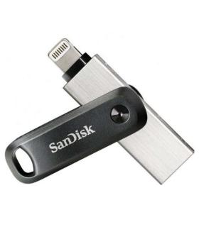 Sandisk IXpand Go Memoria USB 3.0 y Lightning 64GB - Diseño Metalico/Plastico - Color Acero/Negro (Pendrive