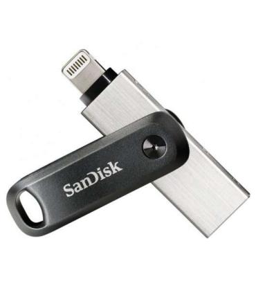 Sandisk IXpand Go Memoria USB 3.0 y Lightning 64GB - Diseño Metalico/Plastico - Color Acero/Negro (Pendrive