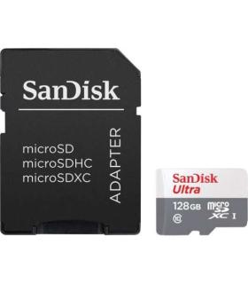 Sandisk Ultra Tarjeta Micro SDXC 128GB UHS-I U1 Clase 10 100MB/s + Adaptador SD