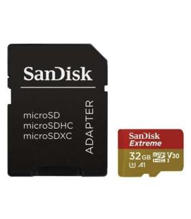Sandisk Extreme Tarjeta Micro SDHC 32GB UHS-I U3 A1 Clase 10 90MB/s + Adaptador SD