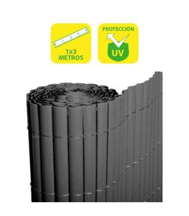 SunGarden Cañizo Plastico Doble Cara 1x3m - Color Gris Oscuro