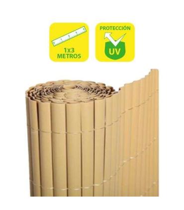 SunGarden Cañizo Plastico Doble Cara 1x3m - Color Marron Claro