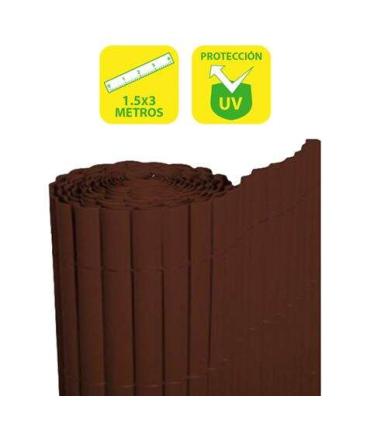 SunGarden Cañizo Plastico Doble Cara 1.5x3m - Color Marron Oscuro