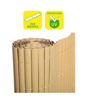 SunGarden Cañizo Plastico Doble Cara 2x3m - Color Marron Claro