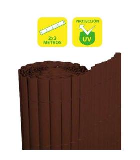 SunGarden Cañizo Plastico Doble Cara 2x3m - Color Marron Oscuro