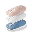 Ratón Inalámbrico por Bluetooth NGS Shell-RB/ Batería recargable/ Hasta 1600 DPI/ Azul/ Blanco/ Rosa